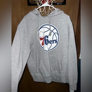 76ers Hoodie Grey Size Large